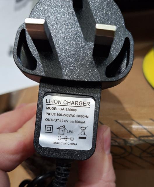 Charger supplied for use with Polishing Machine KI7612: photo 2 of 2 from the OPSS notice of 2 Jul 2025