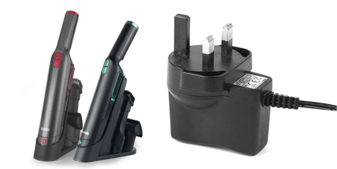 DC Adaptor supplied with Beldray Revo Cordless Vacuums & Salter Hand Vacuum Cordless: photo from the OPSS notice of 20 Dec 2023