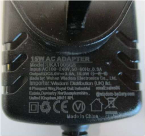 E-Reader Charger UKA1005G5: photo 3 of 3 from the OPSS notice of 7 Jul 2023
