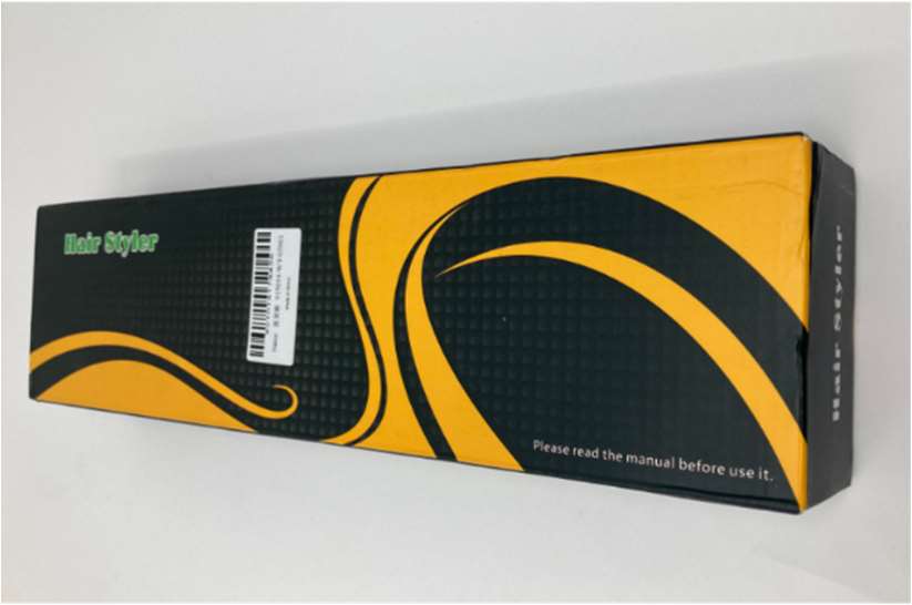 Hair straightener/curler with adjustable temperature sold on Wish: photo 2 of 2 from the OPSS notice of 16 Jun 2023