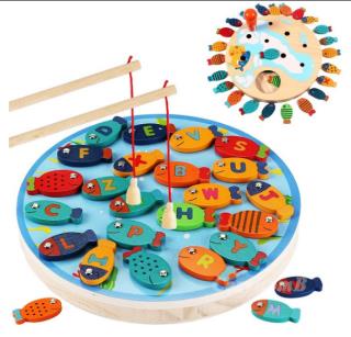 Magnetic Wooden Fishing Game with Lettered Fish: photo 3 of 3 from the OPSS notice of 28 Nov 2022