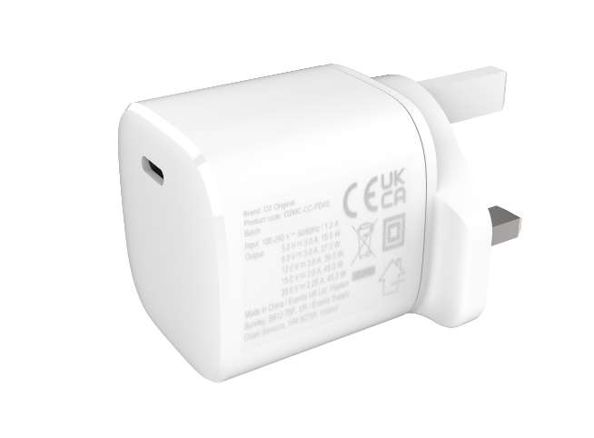 O2 Original 20W and 45W Wall Chargers AKOC20WN and AKO45UWN: photo 2 of 2 from the OPSS notice of 21 Nov 2023