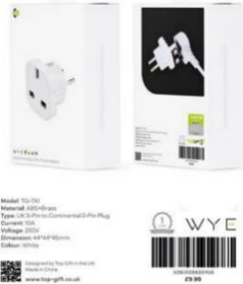Travel Adapter TG-TA1 (9625): photo 2 of 2 from the OPSS notice of 3 Dec 2024