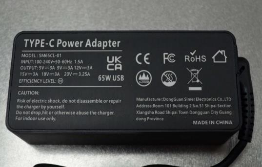 Type-C Power Adapter sold on Amazon: photo 2 of 2 from the OPSS notice of 22 Aug 2025