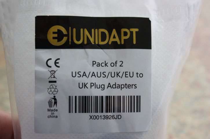 Unidapt USA/AUS/UK/EU to UK Travel Adapter: photo 2 of 2 from the OPSS notice of 7 May 2021