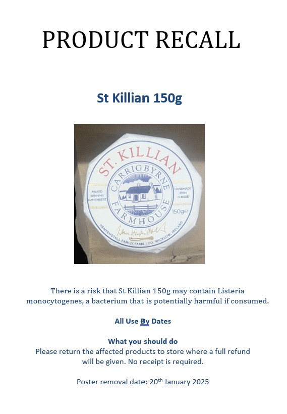 Wicklow Farmhouse Cheese cheese products: photo 2 of 3 from the FSA notice of 20 Dec 2024