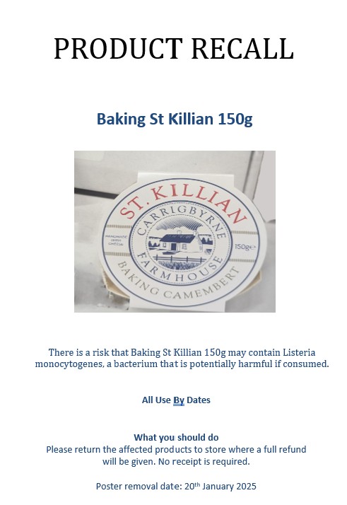 Wicklow Farmhouse Cheese cheese products: photo 3 of 3 from the FSA notice of 20 Dec 2024