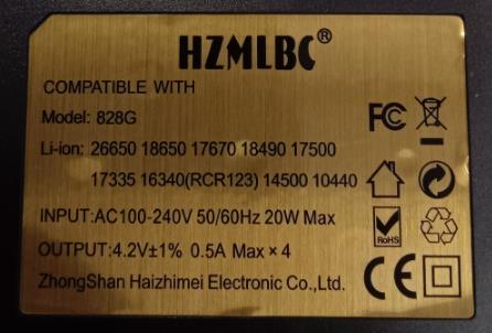 ZhongShan Haizhimei Electronic HZMLBC Battery Charger sold on Amazon: photo 2 of 2 from the OPSS notice of 2 Nov 2022